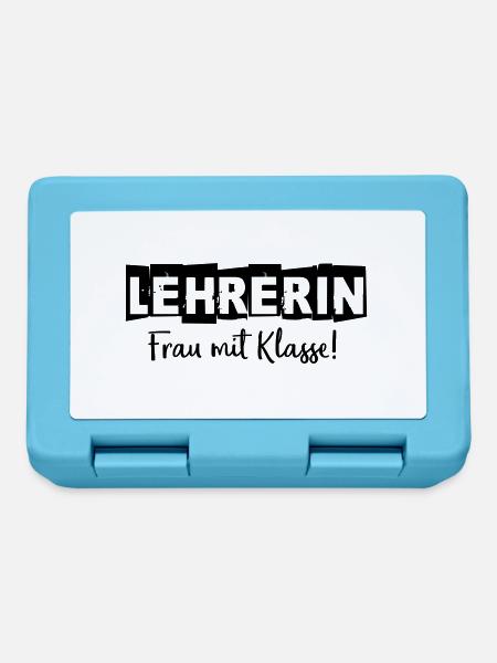 Lehrerin - Frau mit Klasse - Brotdose - Saphirblau