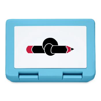 Knoten im Bleistift / pencil 'n knot (2c) - Brotdose - Saphirblau - Vorne