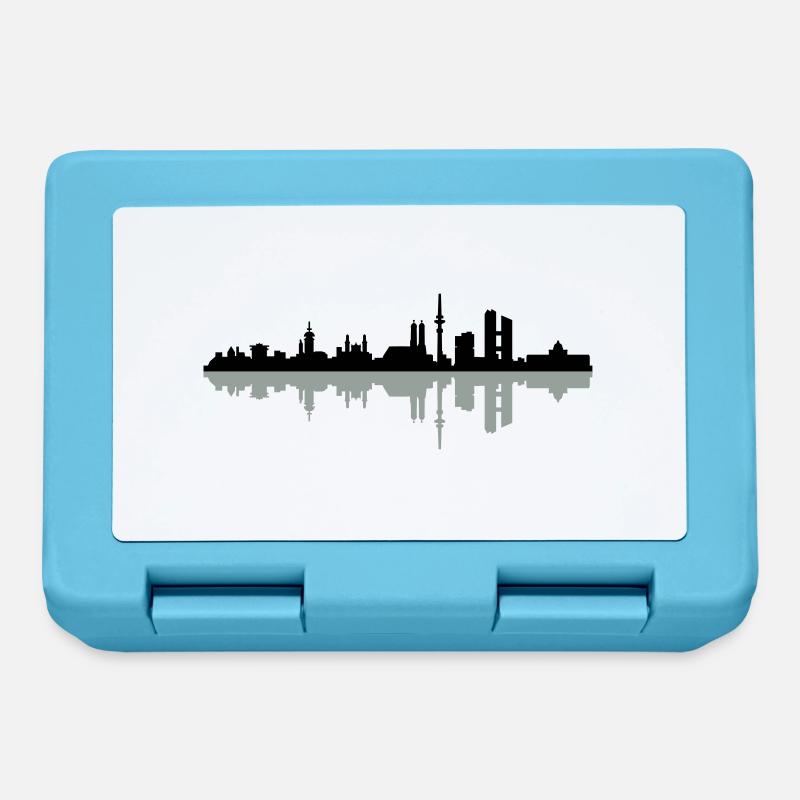 Skyline München - Brotdose - Saphirblau