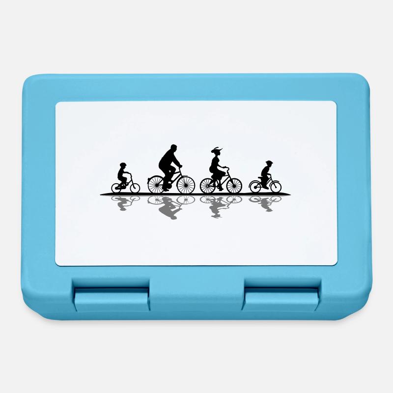 Freizeit - Radfahrer - Brotdose - Saphirblau