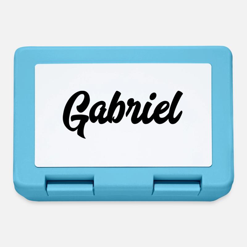 Gabriel Custom Text Nom d’anniversaire - Boîte à goûter - bleu saphir