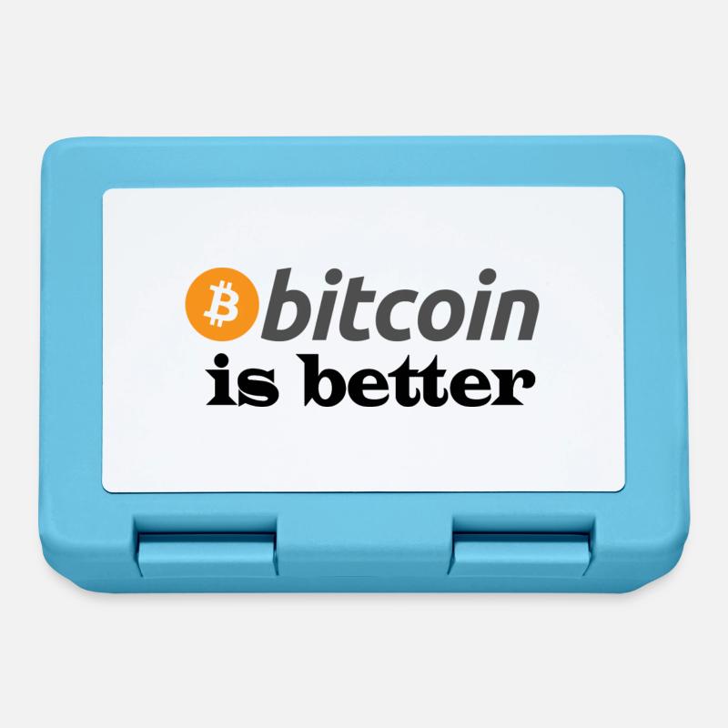 bitcoin is better - Brotdose - Saphirblau