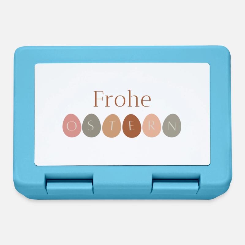 Frohe Ostern - Brotdose - Saphirblau