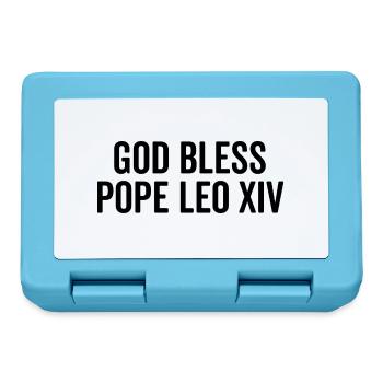 Gott segne Papst Leo XIV. - Brotdose - Saphirblau - Vorne