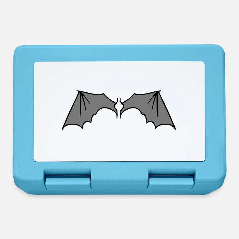 batwings_grey - Boîte à goûter - bleu saphir