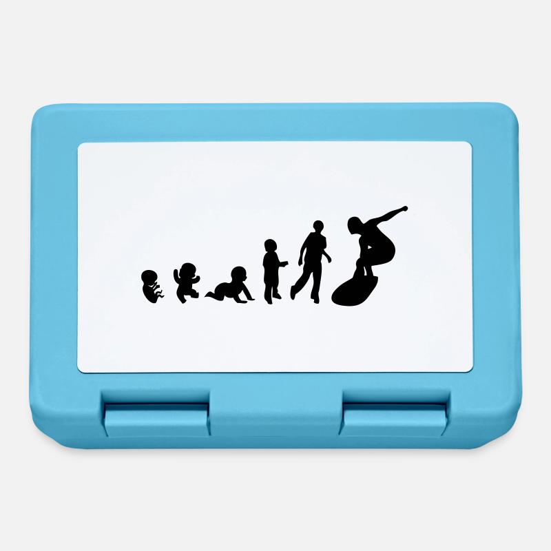 evolution homme human men sport surf - Boîte à goûter - bleu saphir