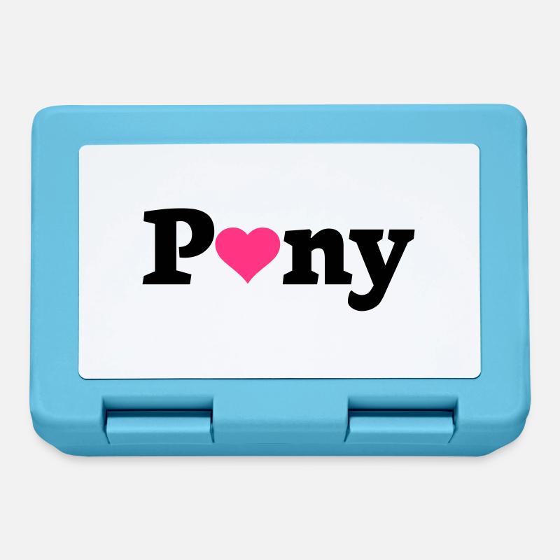 Pony Herz - Brotdose - Saphirblau