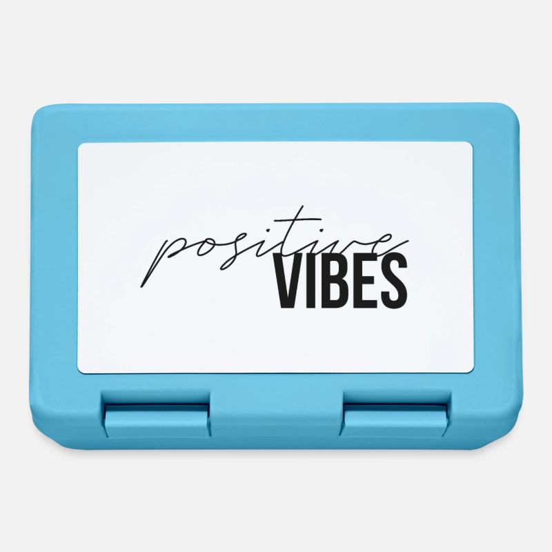 positive vibes modern gift - Lunchbox - sapphire blue