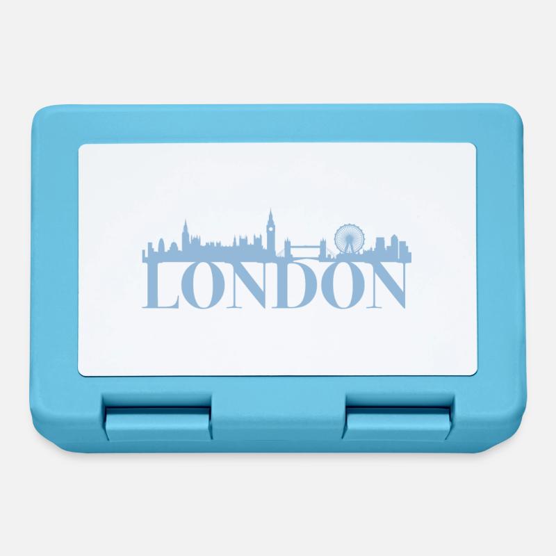 Londres Angleterre capitale Skyline cadeau idée UK - Boîte à goûter - bleu saphir