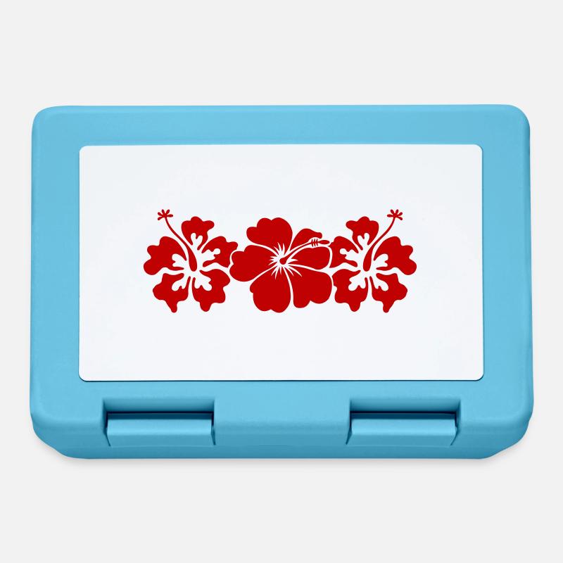 fleurs d’hibiscus 02 - Boîte à goûter - bleu saphir