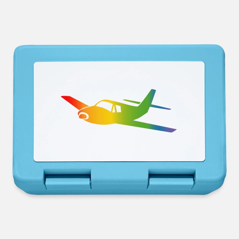 Airplane Rainbow Course - Lunchbox - sapphire blue