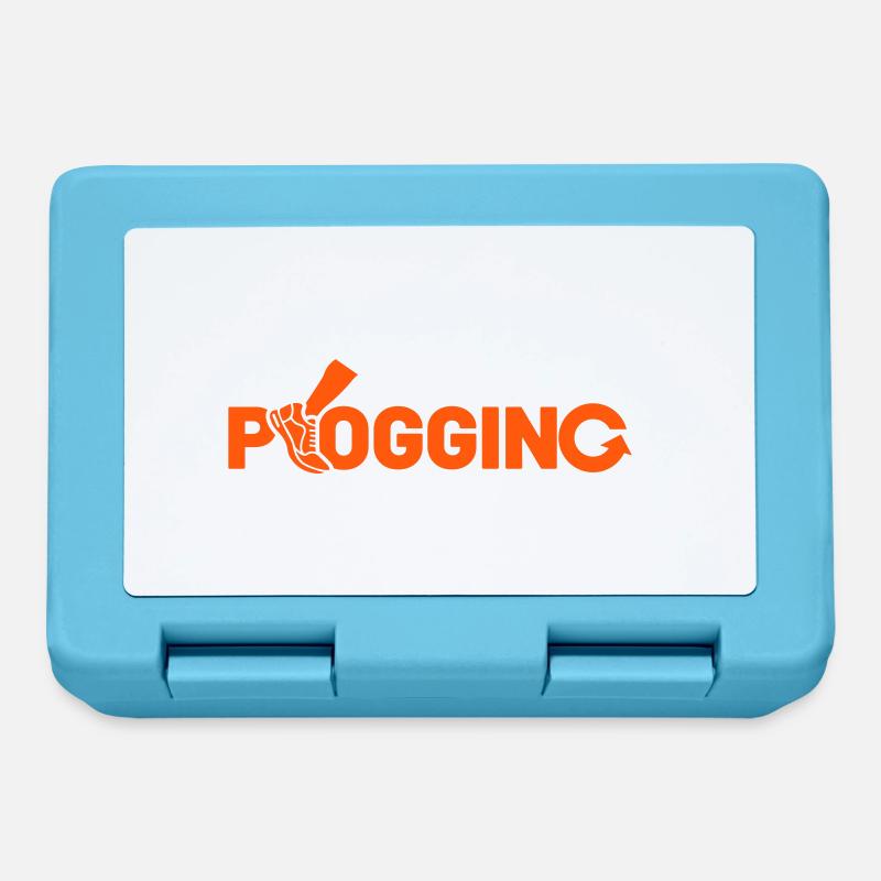 Plogging Logo - Boîte à goûter - bleu saphir