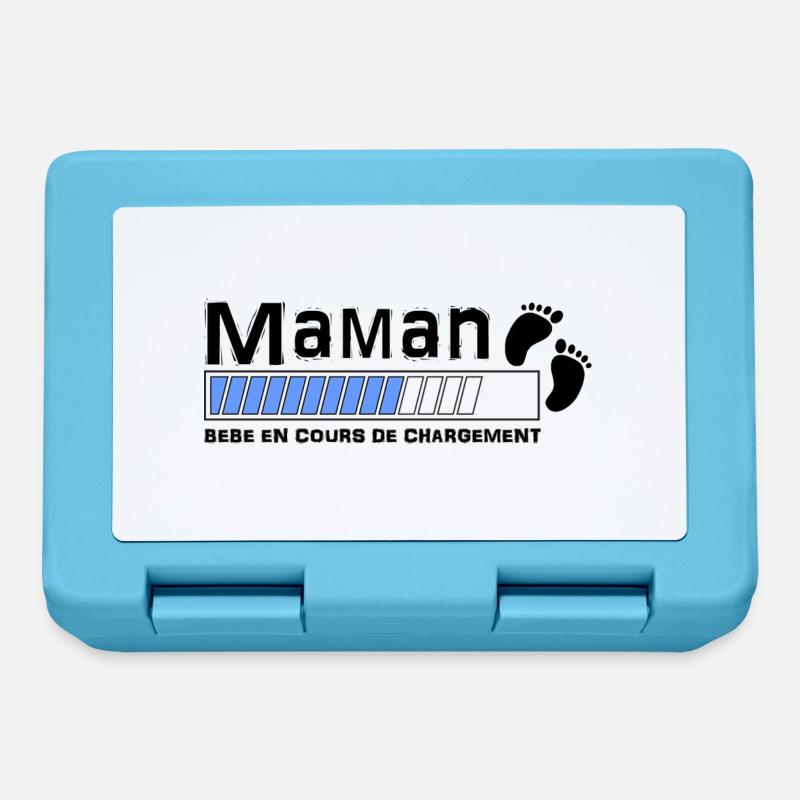 bébé en cours de chgt maman bleu - Boîte à goûter - bleu saphir
