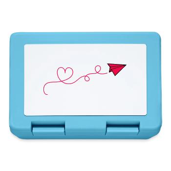 Coeur d’avion en papier - Boîte à goûter - bleu saphir - Devant
