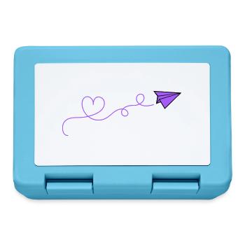 Coeur d’avion en papier - Boîte à goûter - bleu saphir - Devant