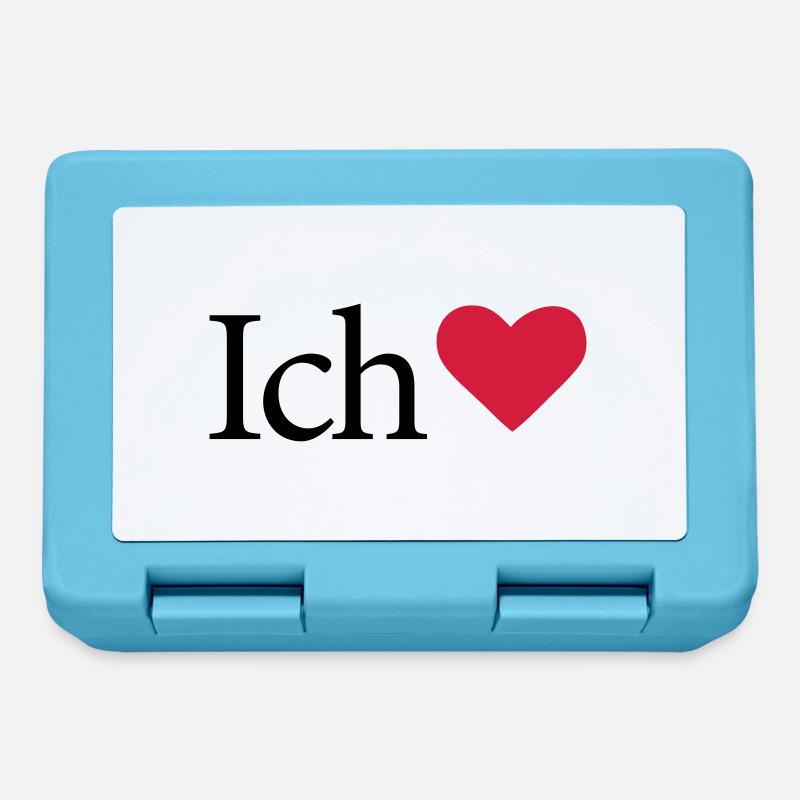 I Love - Brotdose - Saphirblau