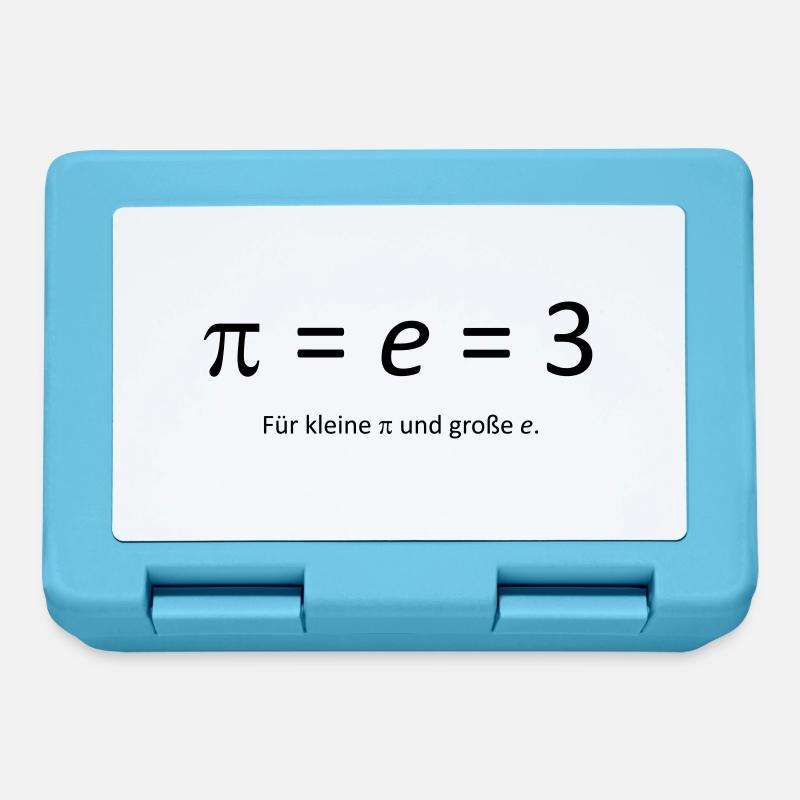 Pi = e = 3 - Brotdose - Saphirblau