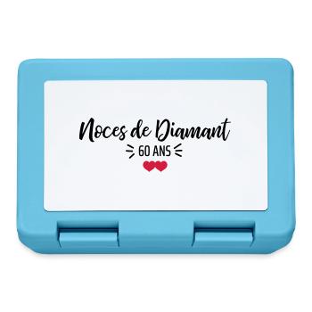 noces de Diamant - Boîte à goûter - bleu saphir - Devant