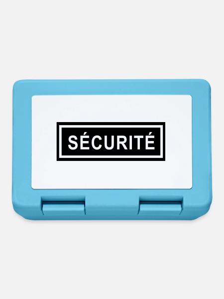 Ecusson Sécurité horiz - Boîte à goûter - bleu saphir