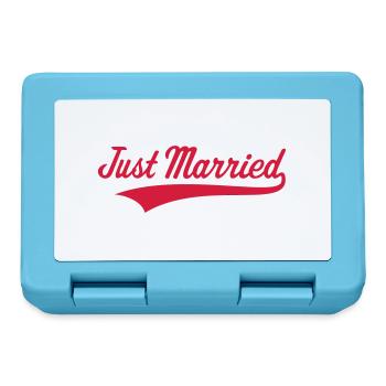 Just Married (Marriage / Wedding) - Lunchbox - sapphire blue - Front