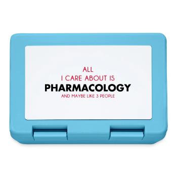 all i care about is pharmacology - Lunchbox - sapphire blue - Front