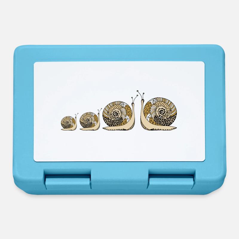 Snails - Lunchbox - sapphire blue