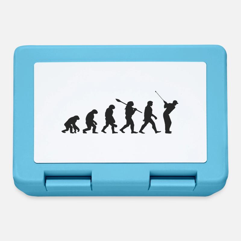 Golf Evolution Retro Geschenk für Golfer - Brotdose - Saphirblau