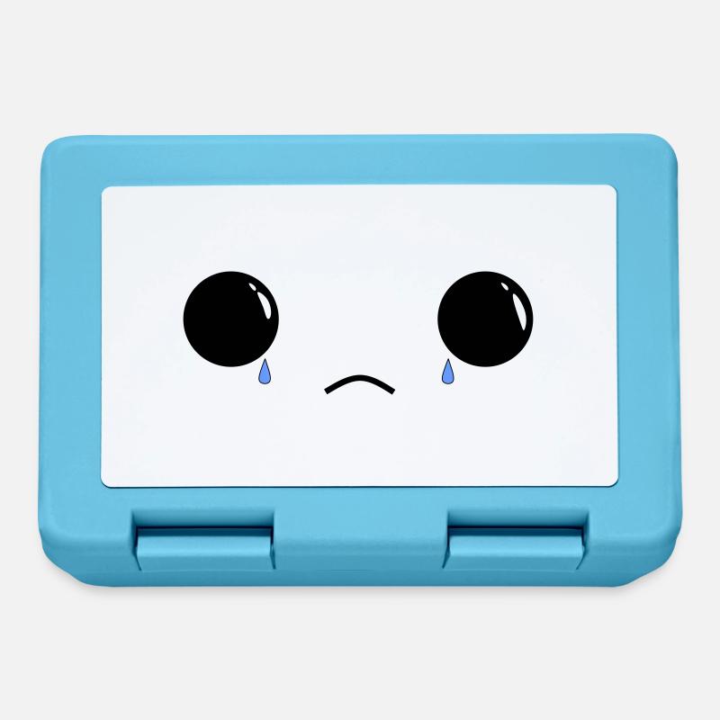 Cute sad face - Brotdose - Saphirblau