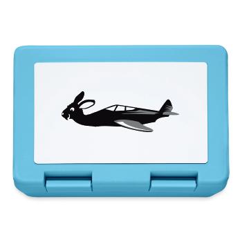 Bunny Air fliegender Hase spread VECTORGRAPHIC - Brotdose - Saphirblau - Vorne