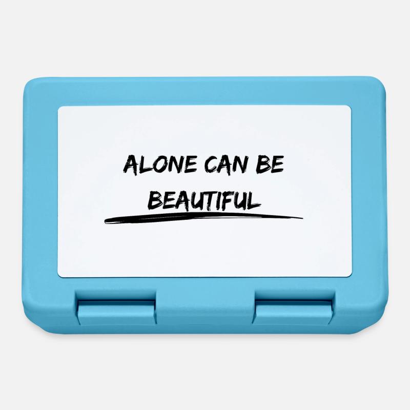 Alone can be beautiful Statement - Lunchbox - sapphire blue