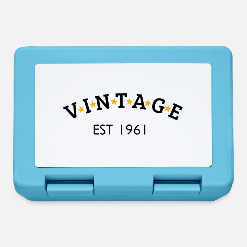 Vintage est 1961 - Boîte à goûter - bleu saphir