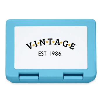Vintage is 1986 - Lunchbox - sapphire blue - Front