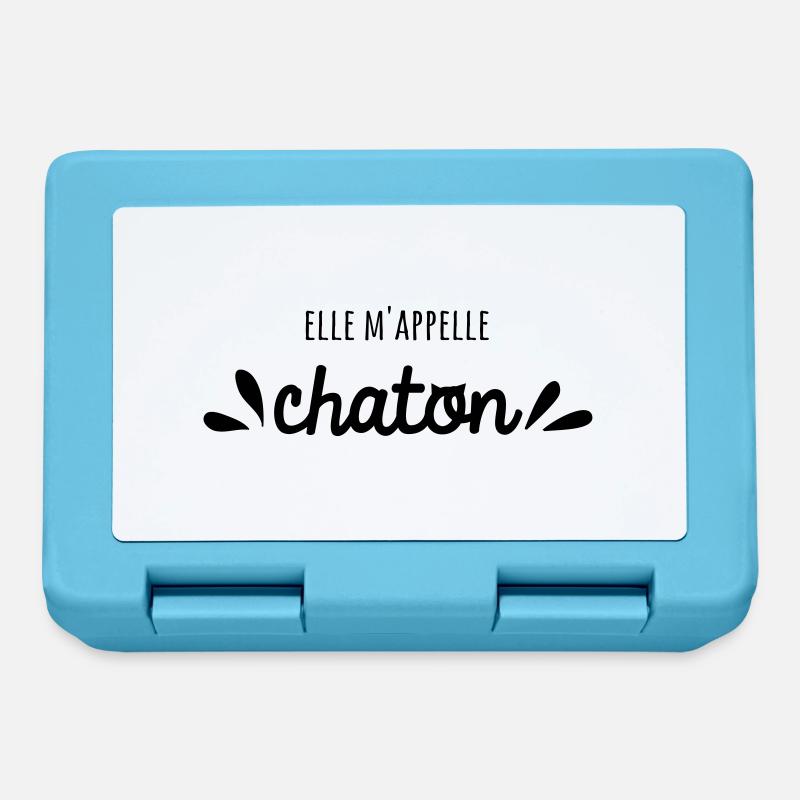 Elle m'appelle Chaton - Boîte à goûter - bleu saphir