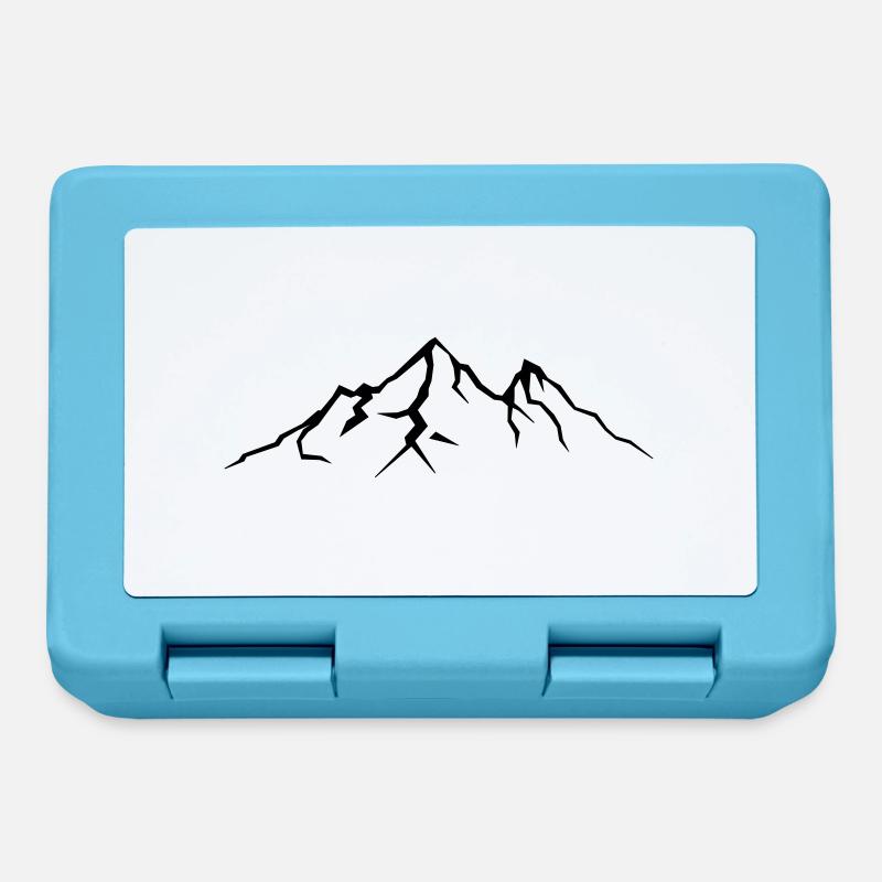 berge - Brotdose - Saphirblau