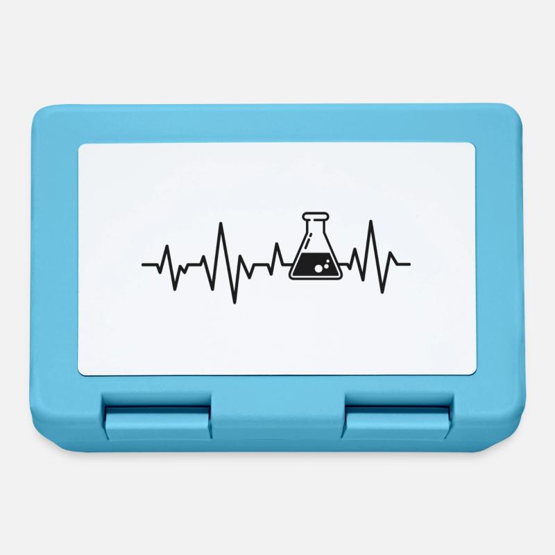 Chemistry pulse chemist science gift - Lunchbox - sapphire blue