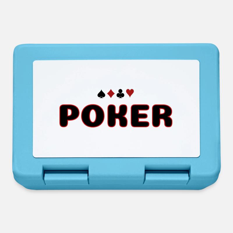 POKER - Boîte à goûter - bleu saphir