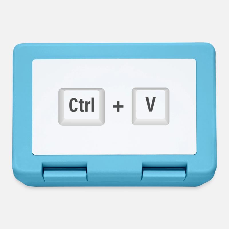 Ctrl v tshirt fils et père - Boîte à goûter - bleu saphir