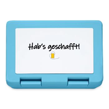 Hab's geschafft! - Brotdose - Saphirblau - Vorne