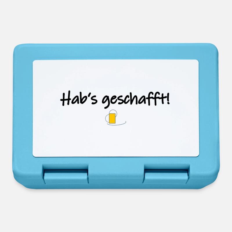 Hab's geschafft! - Brotdose - Saphirblau