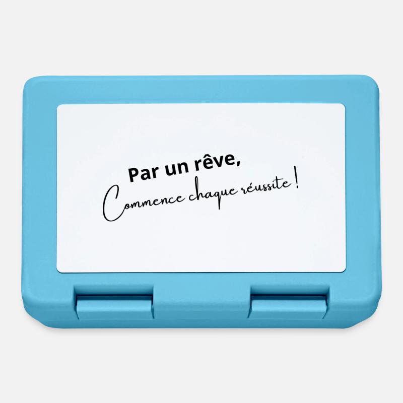 Par un rêve, commence chaque réussite ! - Boîte à goûter - bleu saphir