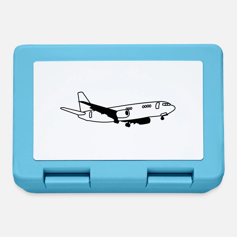 Flugzeug - Brotdose - Saphirblau