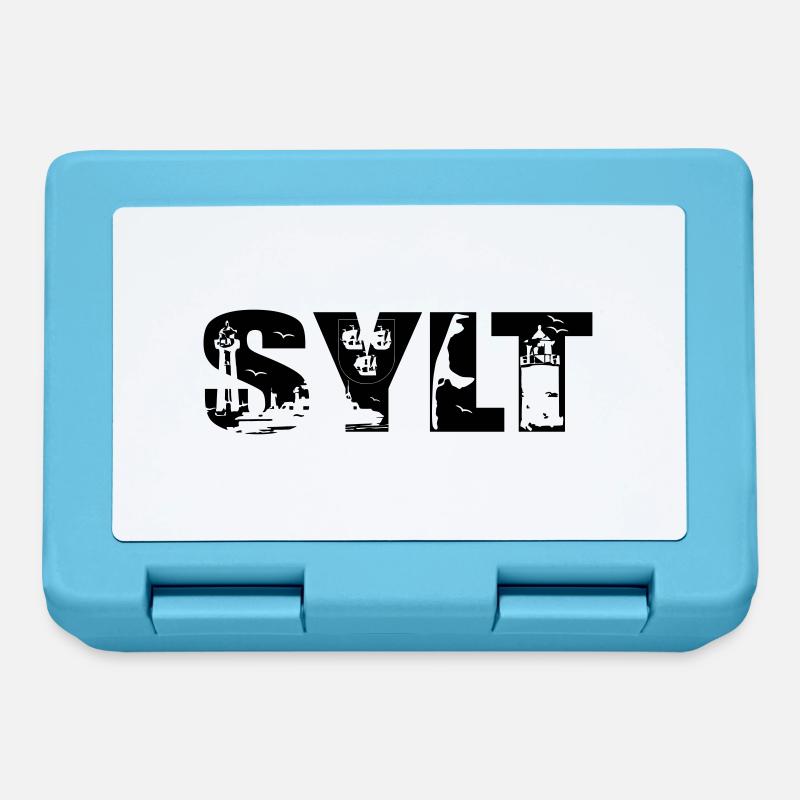 Sylt Skyline - Brotdose - Saphirblau