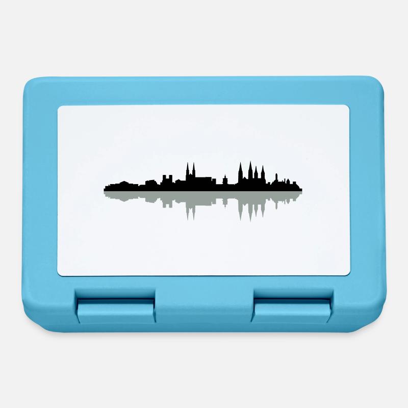 Skyline Bamberg - Brotdose - Saphirblau