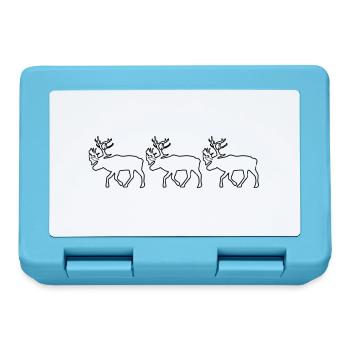 Caribou - Reindeer- xmas - Boîte à goûter - bleu saphir - Devant