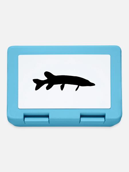 Hecht - Fisch - Fish - Brotdose - Saphirblau