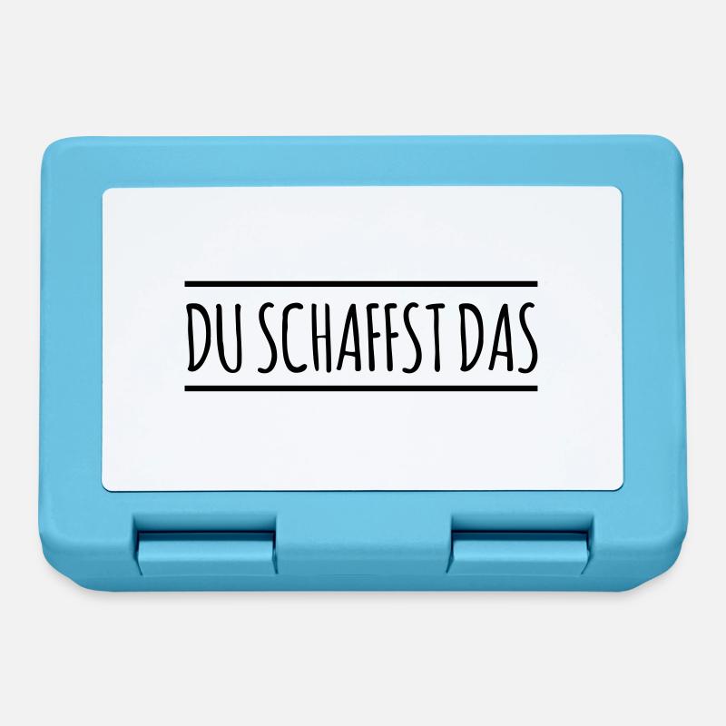 Du schaffst das - Linie - Brotdose - Saphirblau