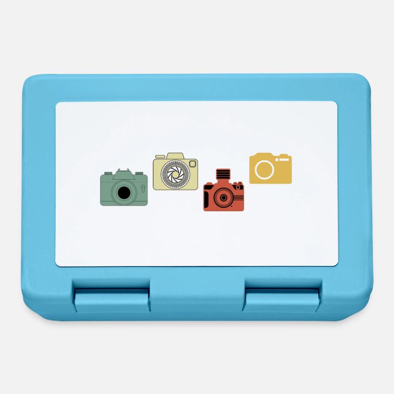 Vintage Retro Camera - Lunchbox - sapphire blue