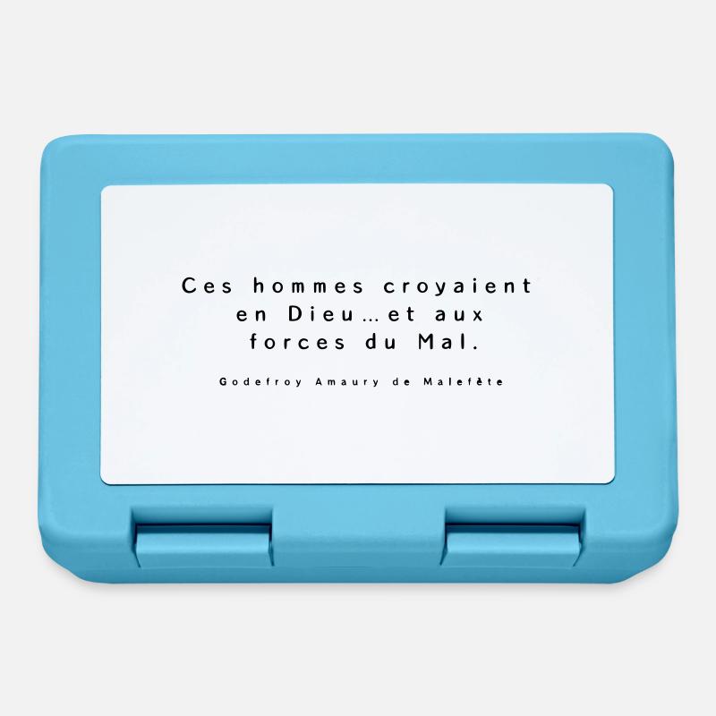 Visiteurs (citation) - Boîte à goûter - bleu saphir