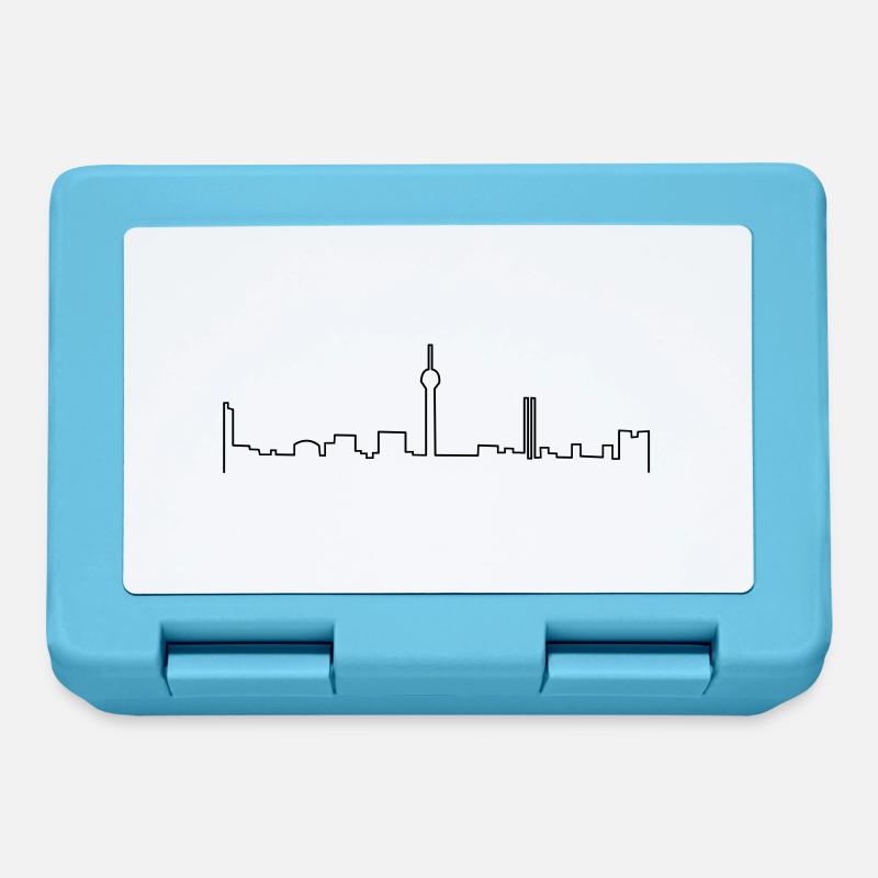 düsseldorf skyline - Brotdose - Saphirblau