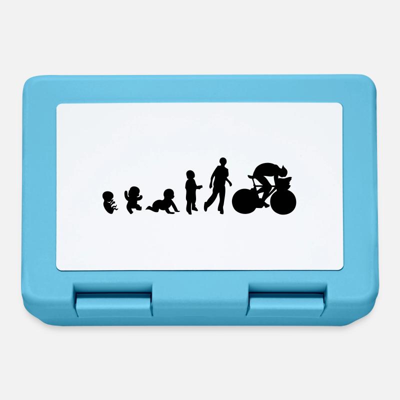 Evolution Mensch mann Sportarten cycling - Brotdose - Saphirblau